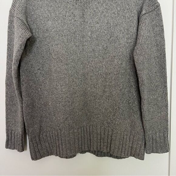 J Crew Sweater Womens Size XS Gray Knit Oversized Crew Neck Stretch Wool Blend - Picture 3 of 15